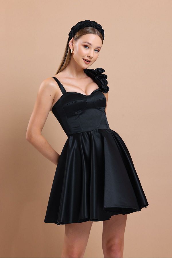 Formal black mini dress 2025