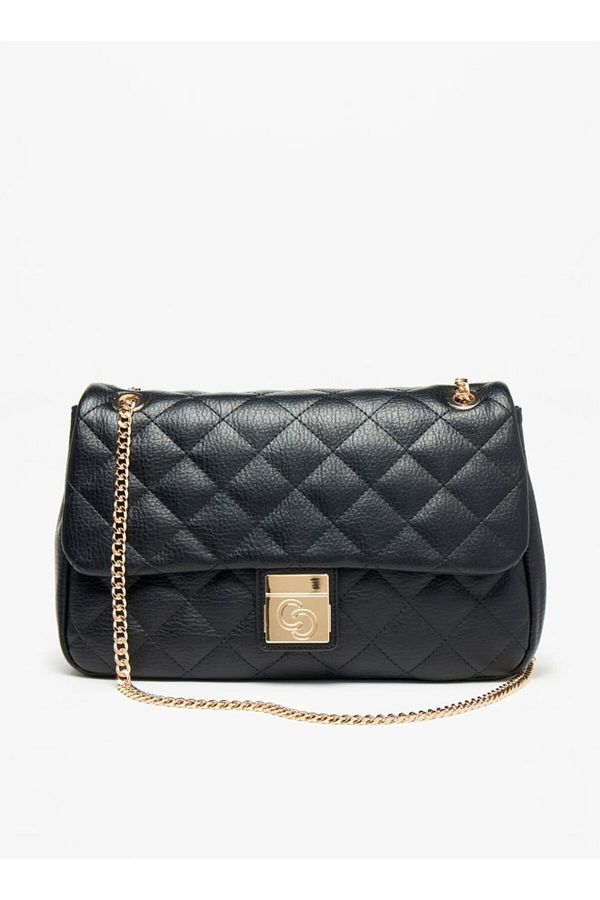 Celeste-Quilted Crossbody Bag with Button Closure and Chain Strap 1