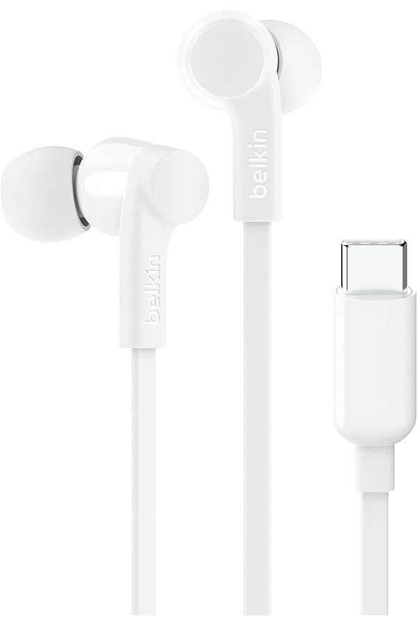 Belkin SoundForm Wired USB C Earbuds w Mic For iPhone 15 iPad Mini Galaxy Android More White Trendyol