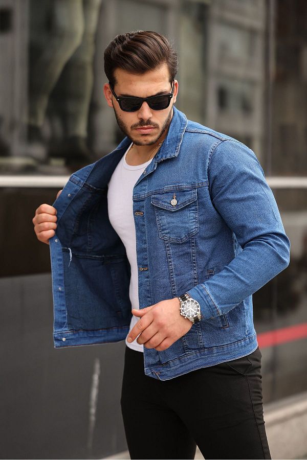 comstar Men s A Quality Slim Fit Denim Jeans Jacket Trendyol