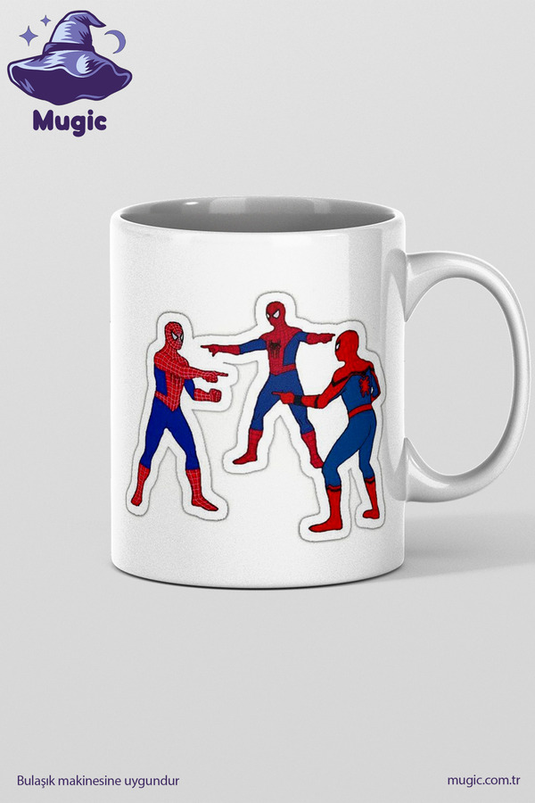Mugic-Spiderman Porcelain Mug Showing Each Other 1