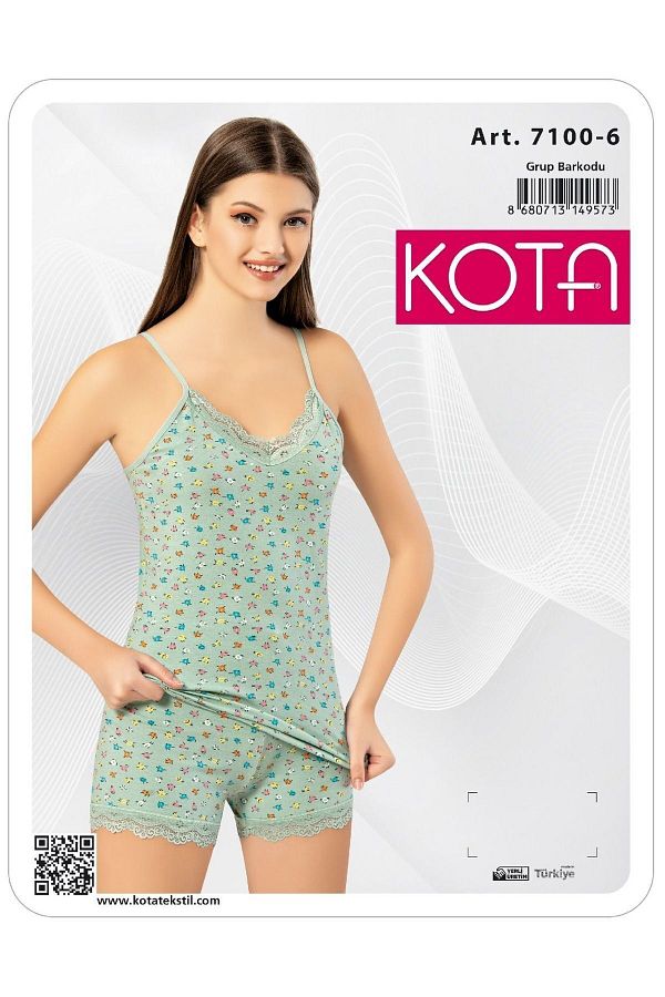 KOTA-طقم شورت بحمالات وطباعة 7100 IP 1