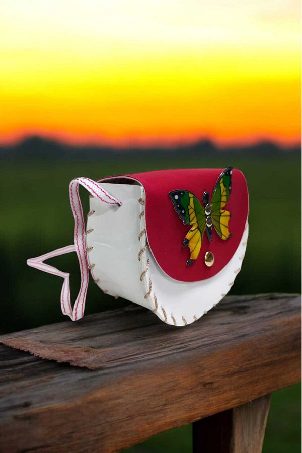 dinamik cocuk Girl s Butterfly Patterned Coin Purse Small Size Shoulder Hanging Trendyol