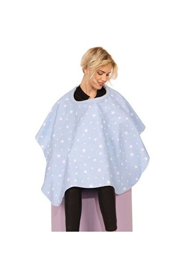 Sevi Bebe Anne Emzirme Örtüsü Önlüğü Art-6280 Mavi Yıldız