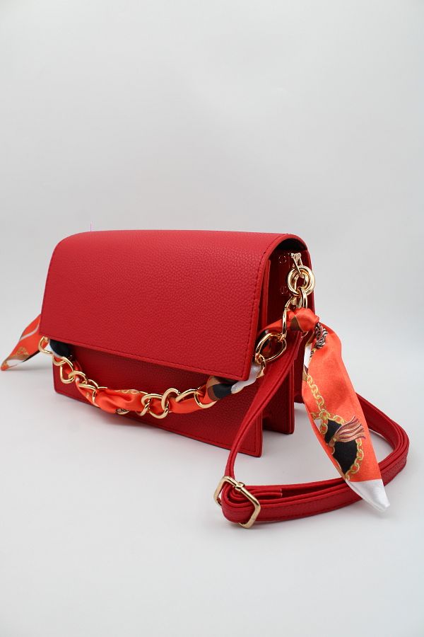 LASSO Magnetic Women s Cross Shoulder Strap Bag with Red Scarf Trendyol