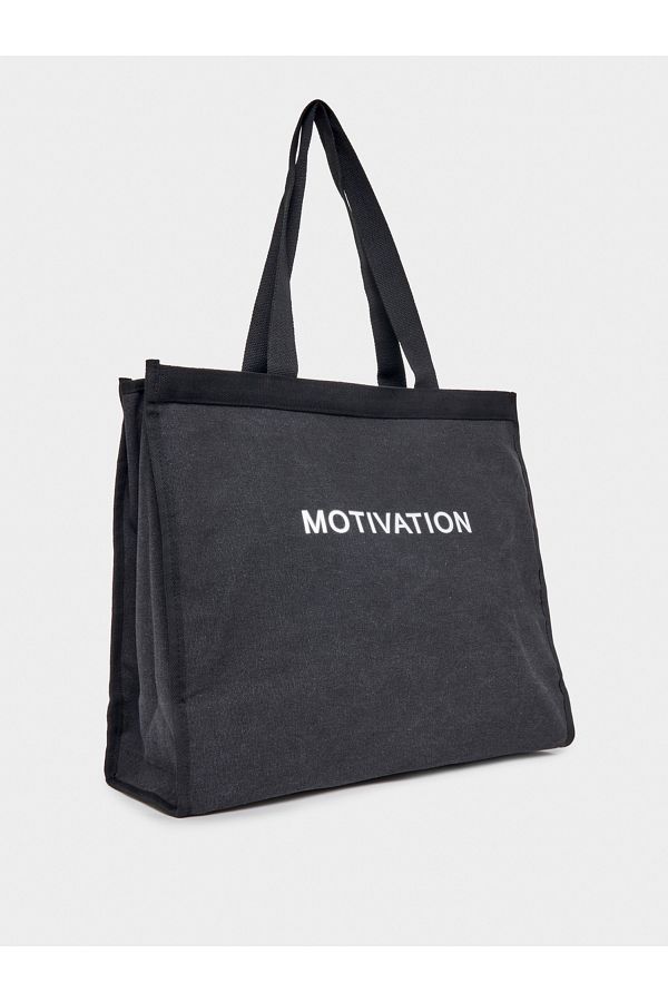 Styli Classic Tote Bag with Zip Closure Trendyol