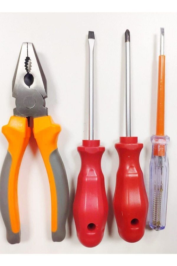 işgör-Macrostructure Pliers Control Pen Flat Star Screwdriver Set of 4 and Bit 1