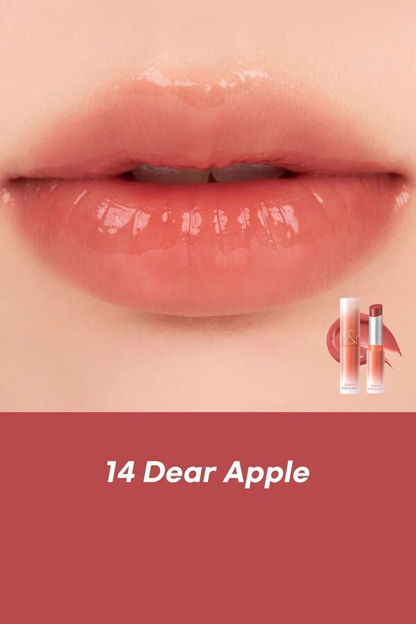Romand-Vegan Glasting Melting Dusty On The Nude Moisturizing Lip Balm with Glass Appearance - Dear Apple 1