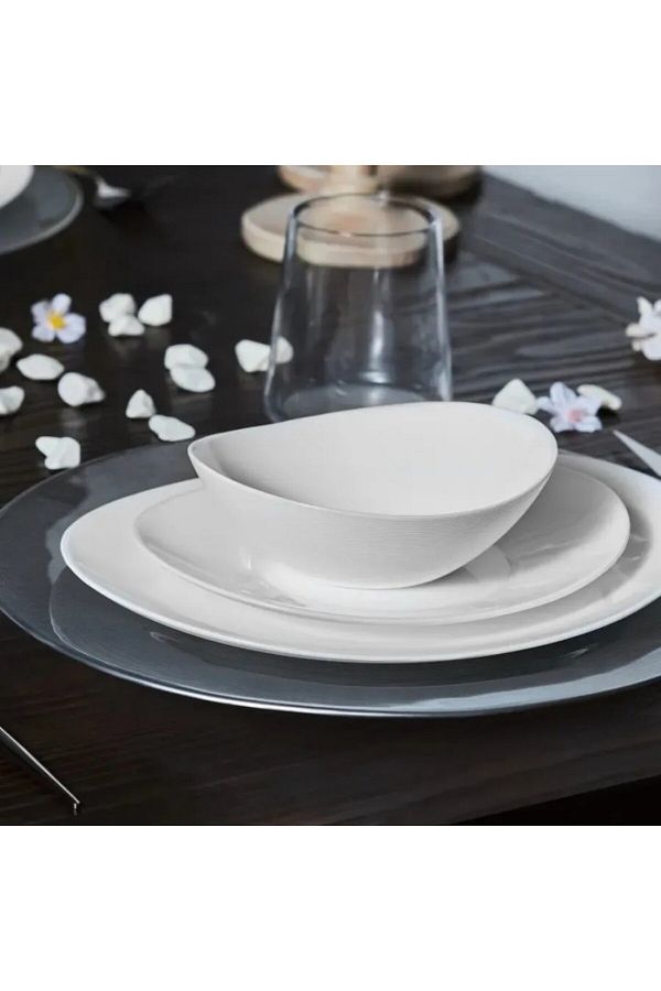 Karaca-White Pure Geschirrset für 4 Personen, 12 Teilig, Opalglas 1