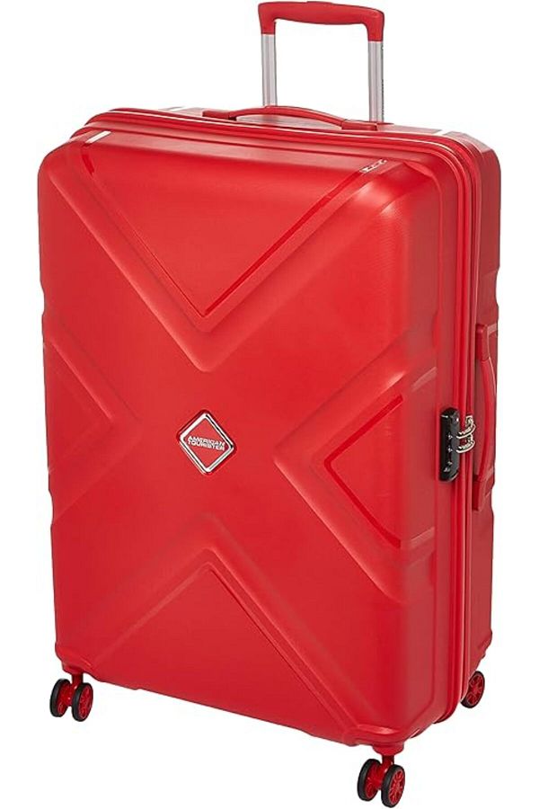 American Tourister Kross Hard Small Cabin Luggage Trolley Bag Formula Red 55 Cm Trendyol