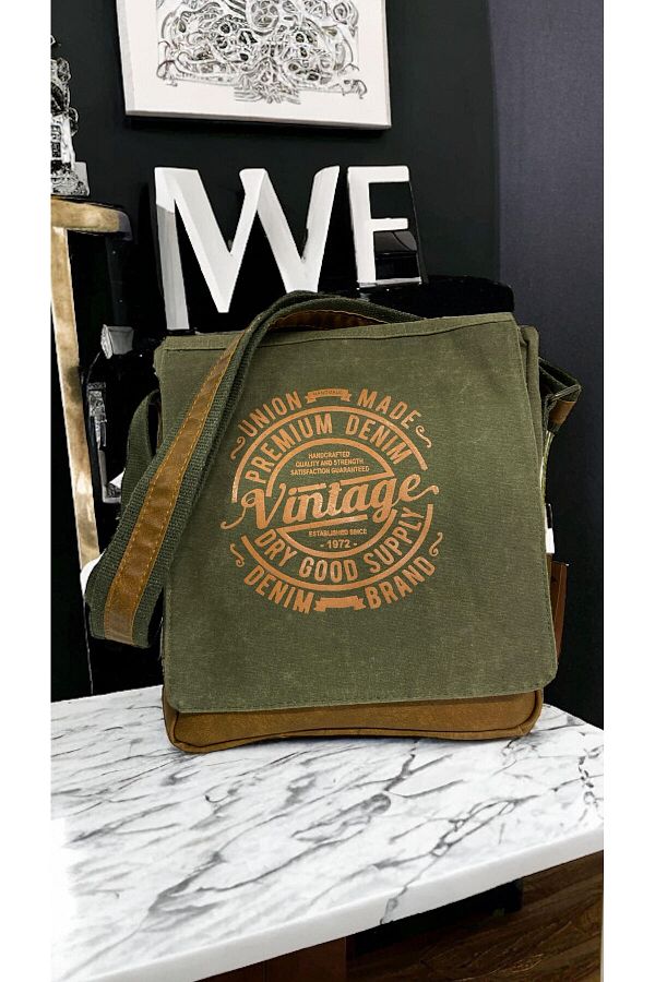 Old Cotton Western Bag 7112 Waterproof and High Quality Canvas Messenger Bag Trendyol