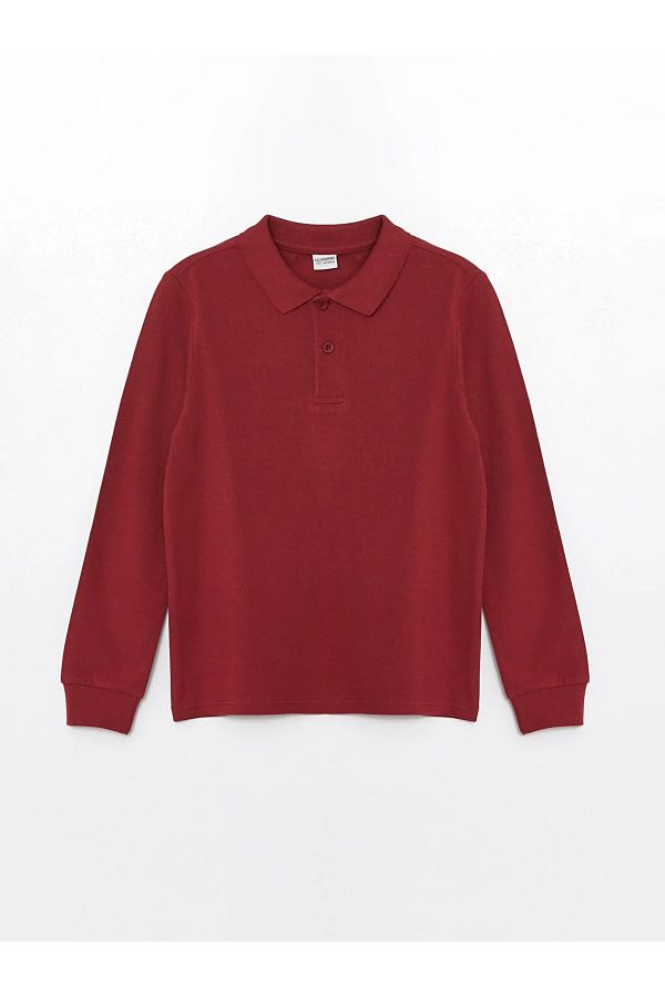 LC Waikiki-2025 Season 100% Cotton Long Sleeve Polo Collar T-Shirt - Will Be Shipped by AYMİRA Store 1