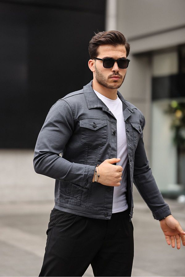 comstar Men s A Quality Slim Fit Denim Jeans Jacket Trendyol