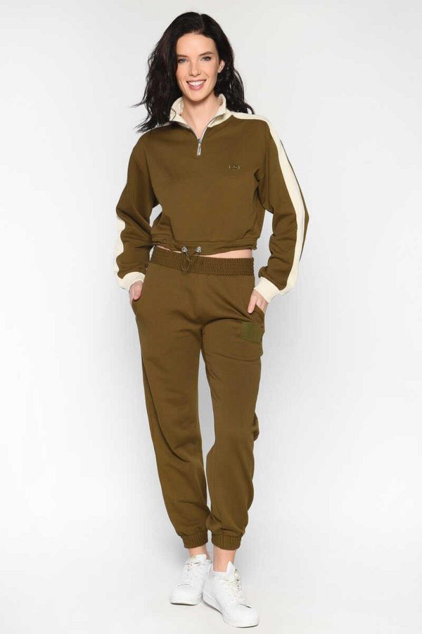 Ecko Unltd Swift Khaki Women s Tracksuit Bottom Trendyol