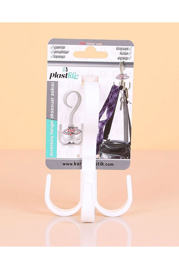ModernAVM-360 Degree Rotating In-cabinet Accessory Hanger with 4 Hooks 1