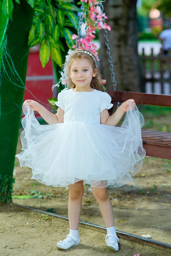 White puffy skirt dress on sale