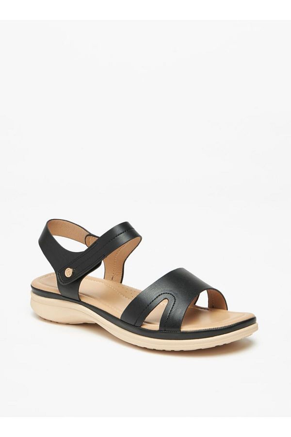 Flora Bella by Shoexpress-Flora Bella Solid Flat Sandals with Hook and Loop Closure 1