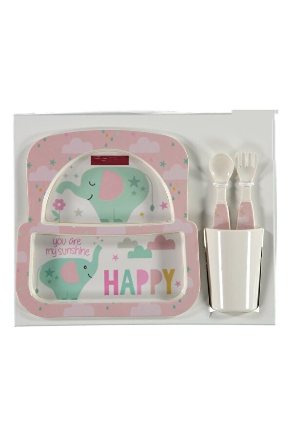Cherub Baby Melamin Happy Fil 4 Parça Mama Seti