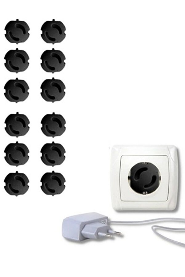 Adem Koç 12 Adet Priz Kapağı, Bebek Ve Çocuk Güvenlik Koruma Piriz Kapatıcı