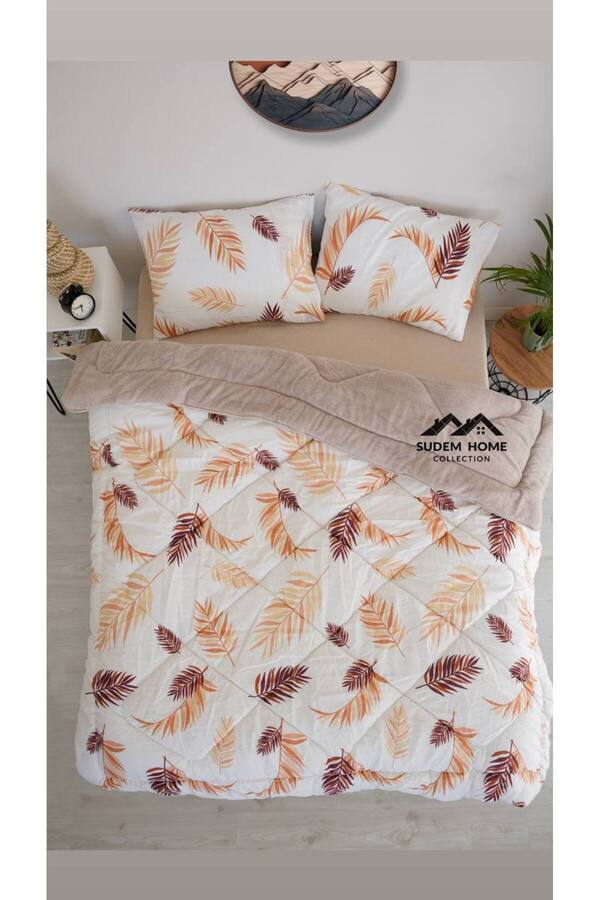 Sudemhome-Double Double Sided - Soft Plush Welsoft Quilt & 2 Pillowcases - Fluffy 195X215 cm 1