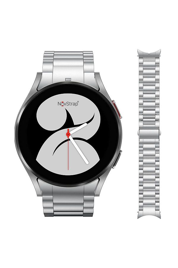NovStrap Samsung Galaxy Watch 4 5 6 40 42 43 44 45 46 47 Mm Compatible Steel Metal Band with Pin and No Gap Trendyol