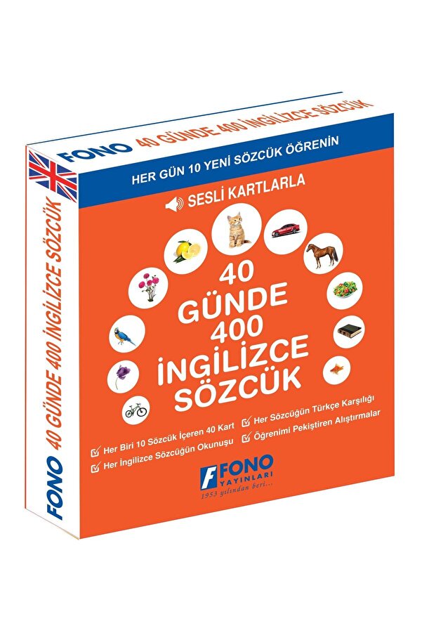 Fono Yayınları 40 Günde 400 Ingilizce Sözcük - Sesli Kartlarla