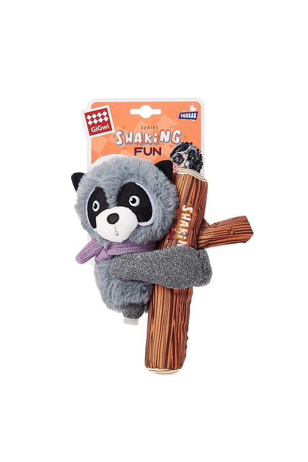 Gigwi Gray Plush Raccoon Dog Toy with Shaking Sound Trendyol