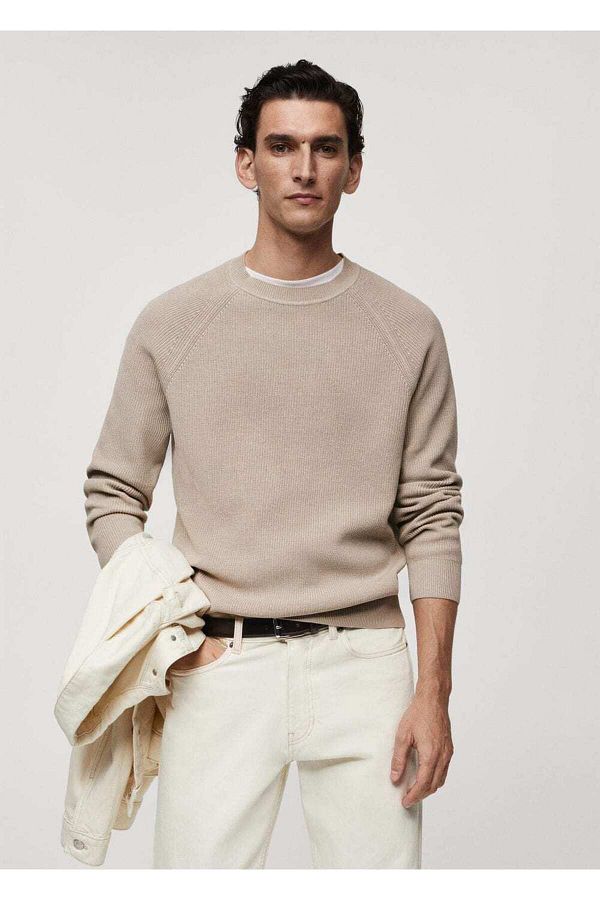 MANGO Man-Ripppullover mit Rundhalsausschnitt 1