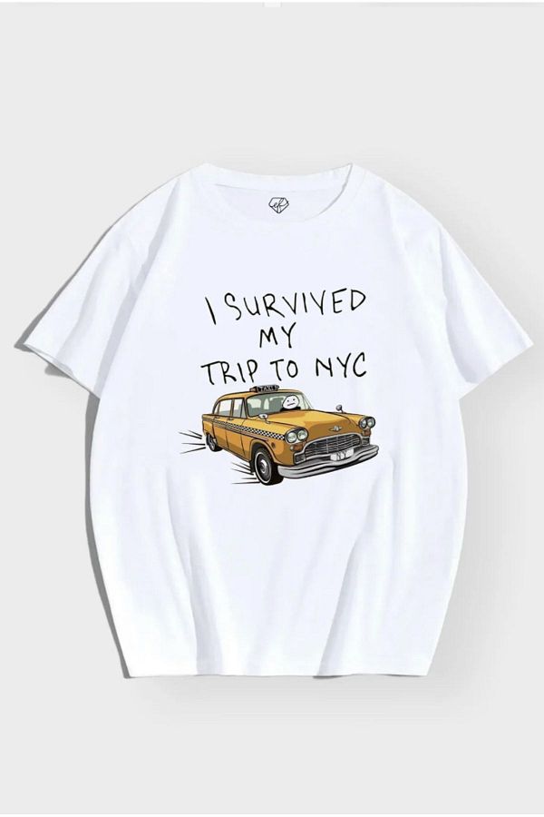 1blood-Tricou alb unisex I Survived My Trip L 1