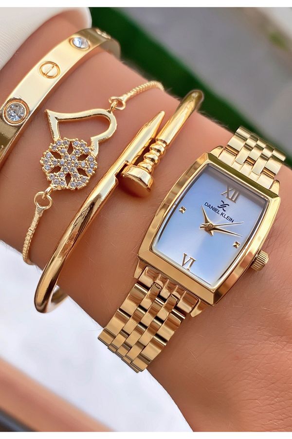 Daniel Klein Gold Colored Women s Wristwatch and Bracelet Gift with 2 Years Warranty Trendyol