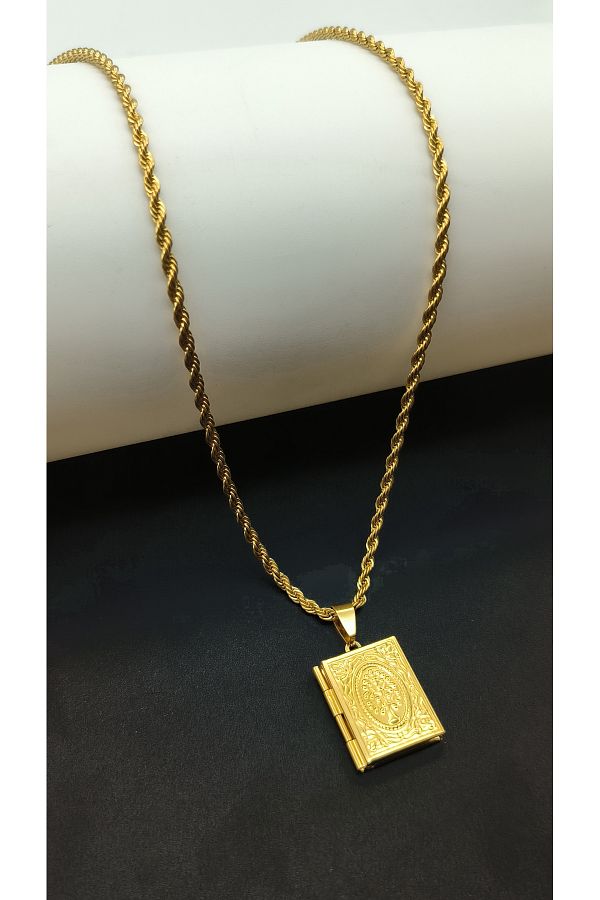 Saturn Silver Kuyumculuk Tarnish Stainless Steel Necklace With Photo Opening Lid Trendyol