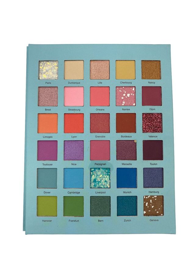 LastingBeauty-Anylady Fashion - 30 Pieces Blue Eyeshadow Palette Model 1