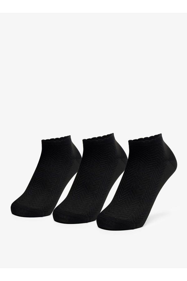 Flora Bella by Shoexpress-Flora Bella Chevron Textured Ankle Length Socks - Set of 5 1