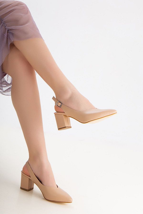 MaskButik-Halsey Nude Heeled Shoes 1