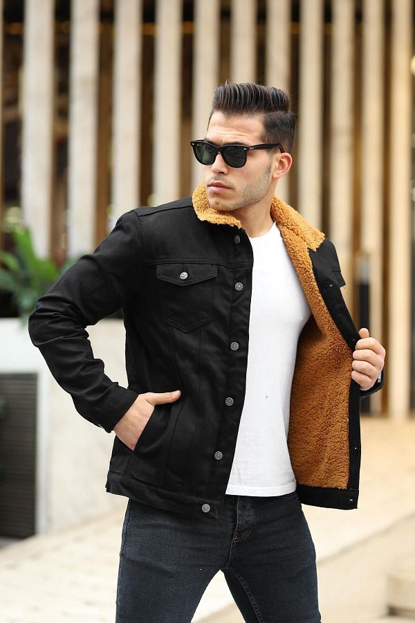 Fur lined denim cheap