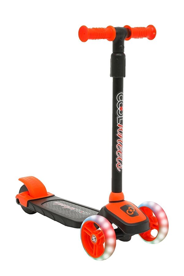 Cool Wheels Turuncu Twist Işıklı 3 Tekerlekli Çocuk Scooter 3 Ayrılabilir Manuel 40-50 kg