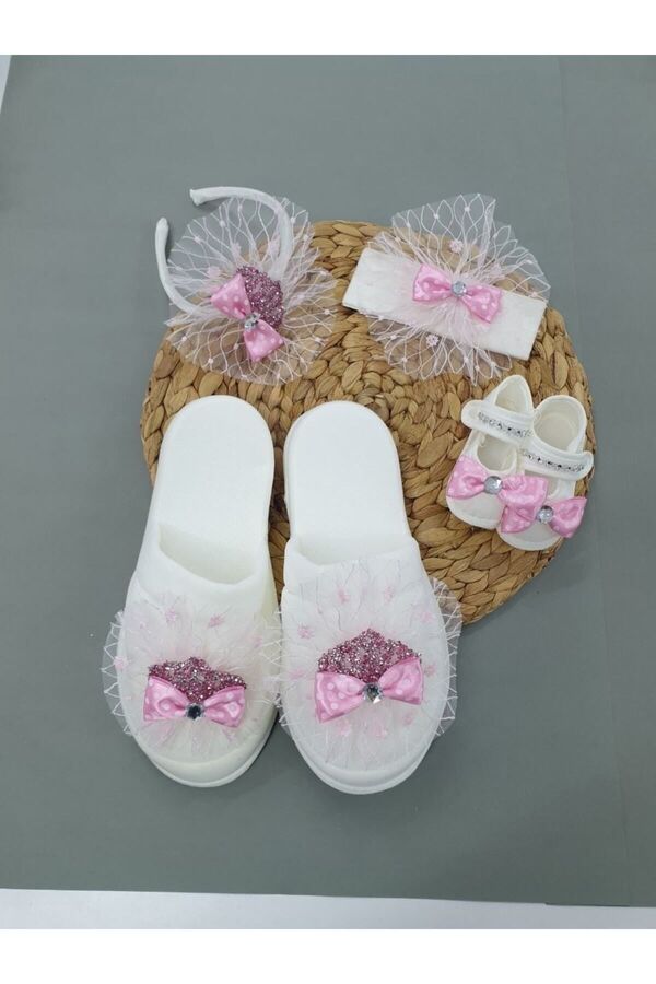 Cherub Baby Anne Bebek Lohusa Terlik Taç Seti