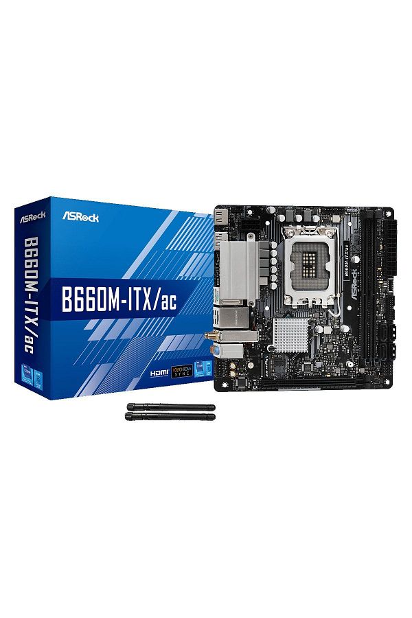 ASROCK-B660m-ıtx/ac Intel B660 5000mhz (oc) Ddr4 Socket Lga1700 PCIE 4.0 Gen4 M.2 Hdmi Dp Wi-fi + BT Motherboard 1