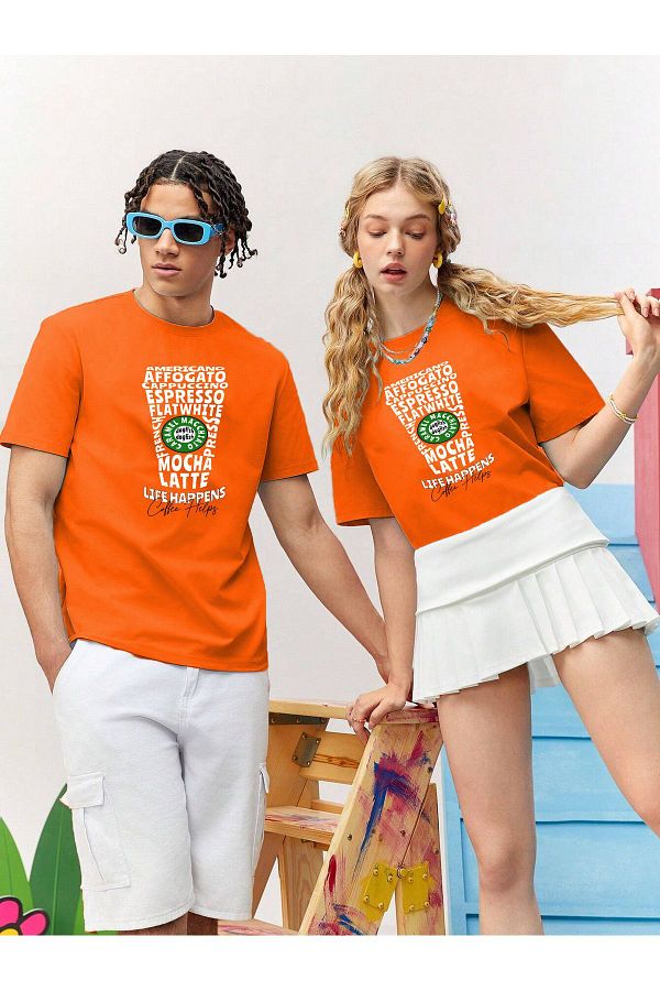 Orange t shirt combination outlet