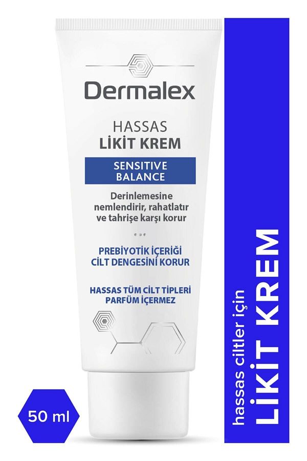 dermalex-Sensitive Moisturizing Relaxing Liquid Face Cream with Prebiotic Content 50ml 1