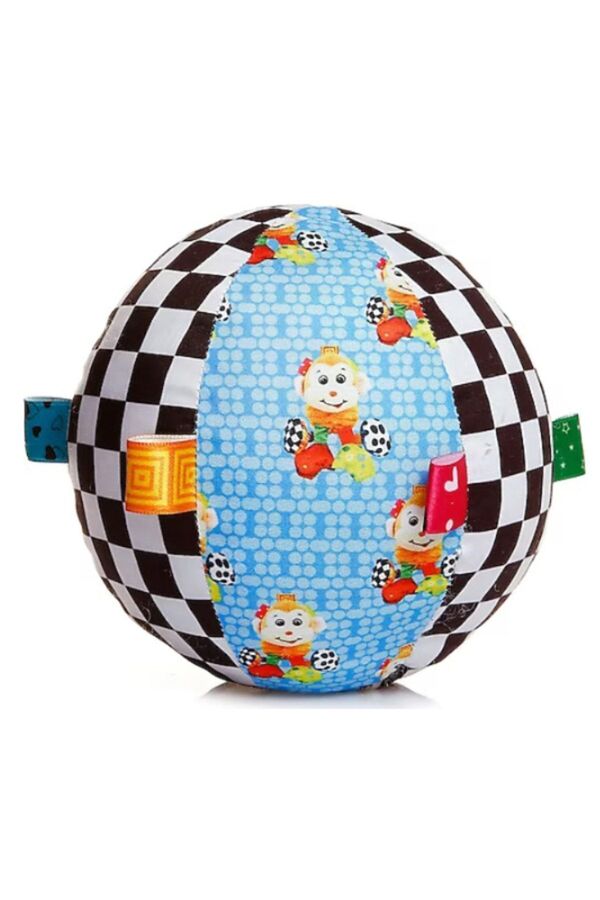 Sozzy Toys Çıngıraklı Büyük Boy Renkli Oyun Topum (15 CM)