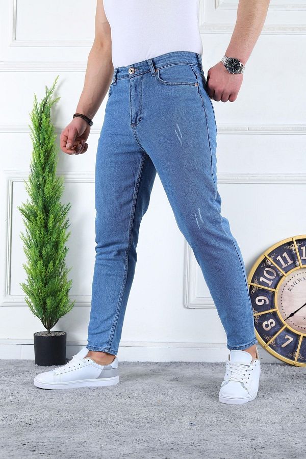 comstar-بنطلون جينز رجالي من الليكرا بقصة Boyfriend Denim باللون الأزرق الجليدي 1