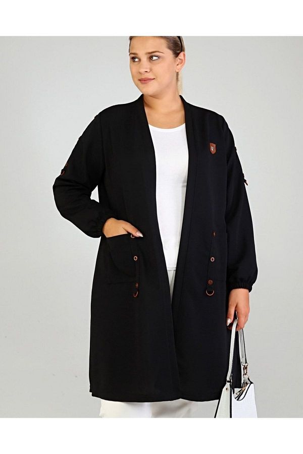 Seckin Buyuk Beden Women s Plus Size Sports Cardigan Jacket Trendyol