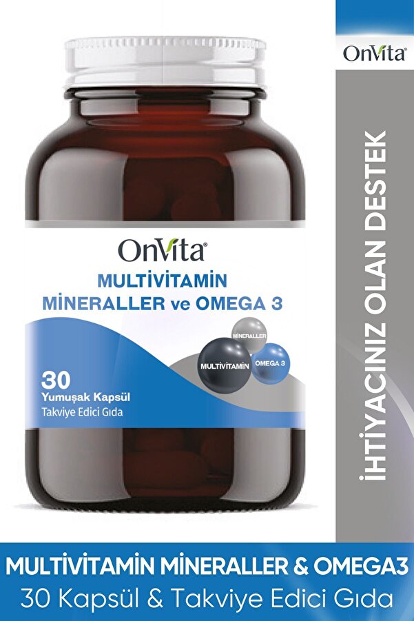 Onvita-Omega 3 and Multivitamin Minerals - 30 Soft Capsules 1