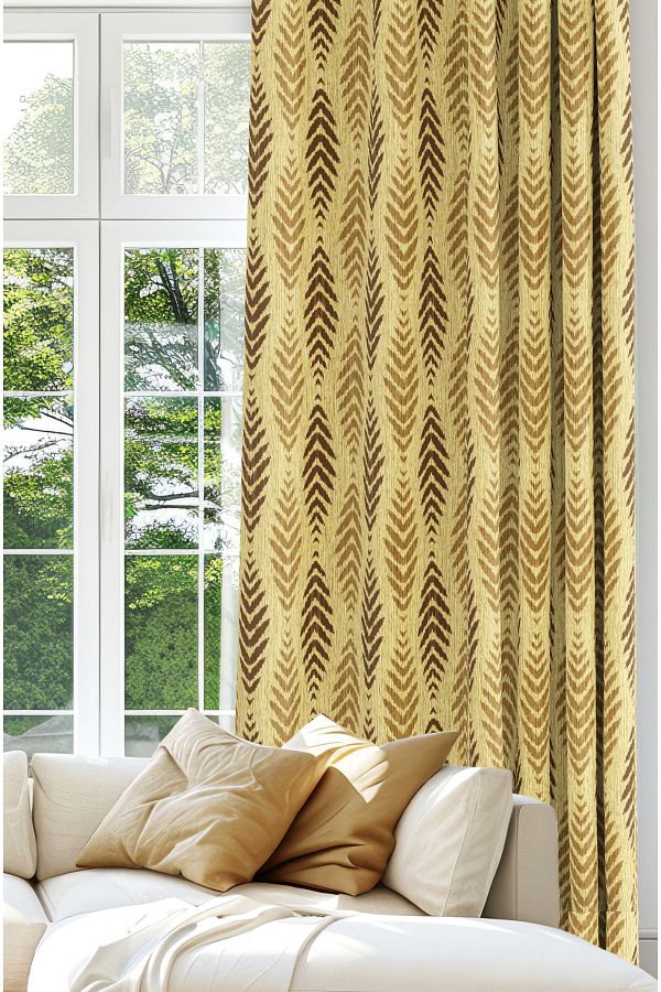 CANİLA-Black Slit Proof Background Curtain - Abstract Pattern and Digital Printed 1St Quality Decorative Curtain 1