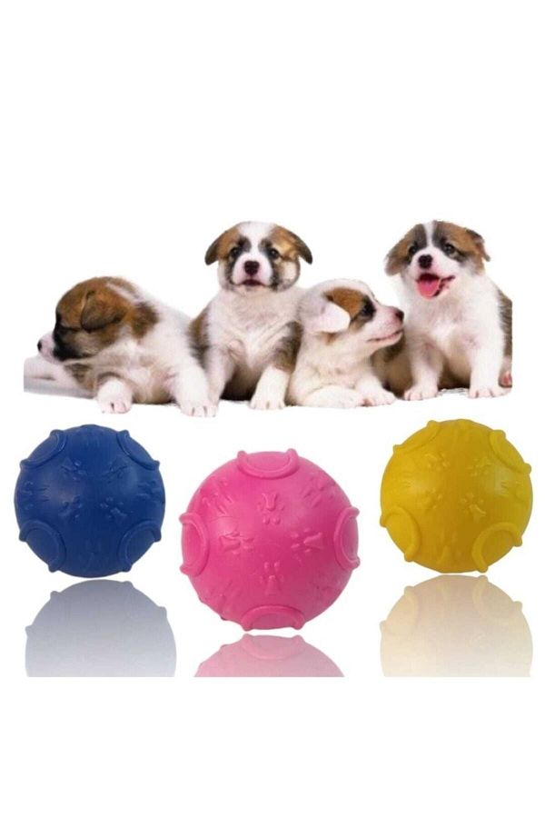 mes store-Dog Bite Ball Patterned Small Size Hard and Durable Material 1