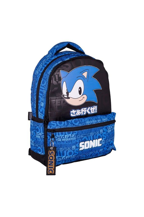 Sonic Large Size Black Children s School Backpack 3 Compartments and Mini Pockets Trendyol