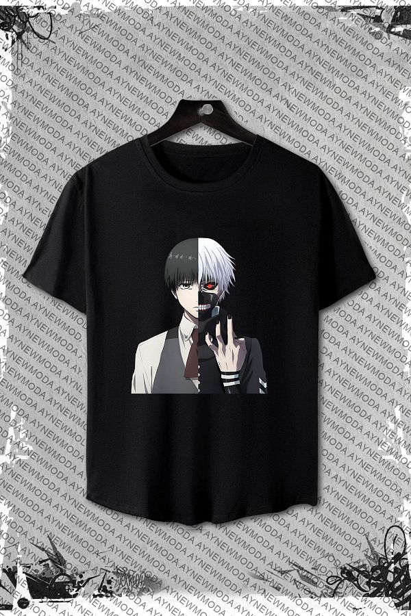aynewmoda Tokyo Ghoul Anime Oversize Set Kaneki Ken Printed Shorts and T Shirt Trendyol
