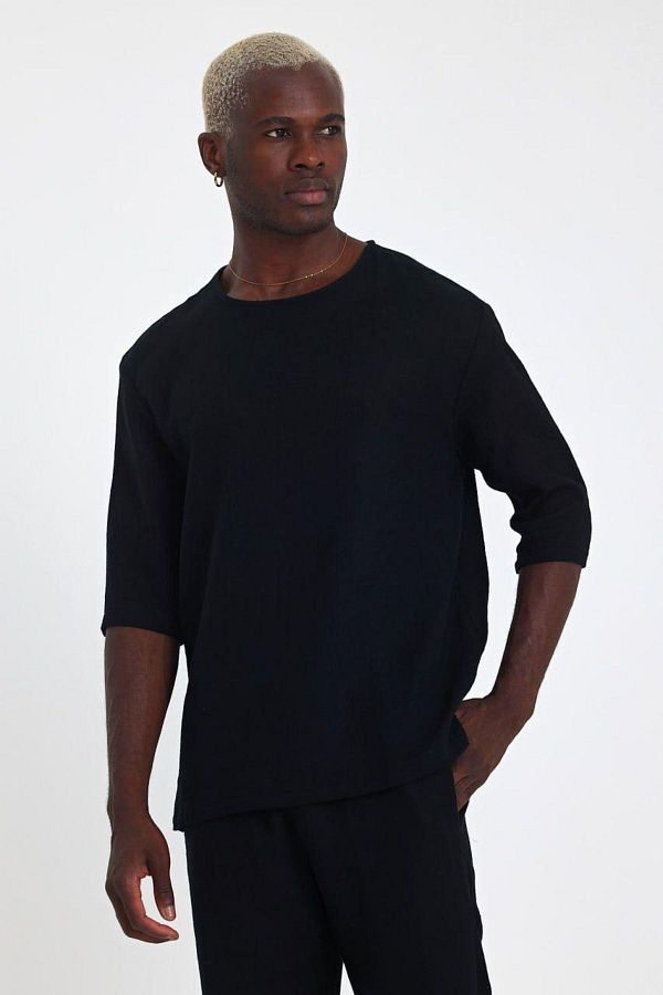 İLKCET MODA-Ανδρικό μπλουζάκι Fakir Sleeve Regular Line 1