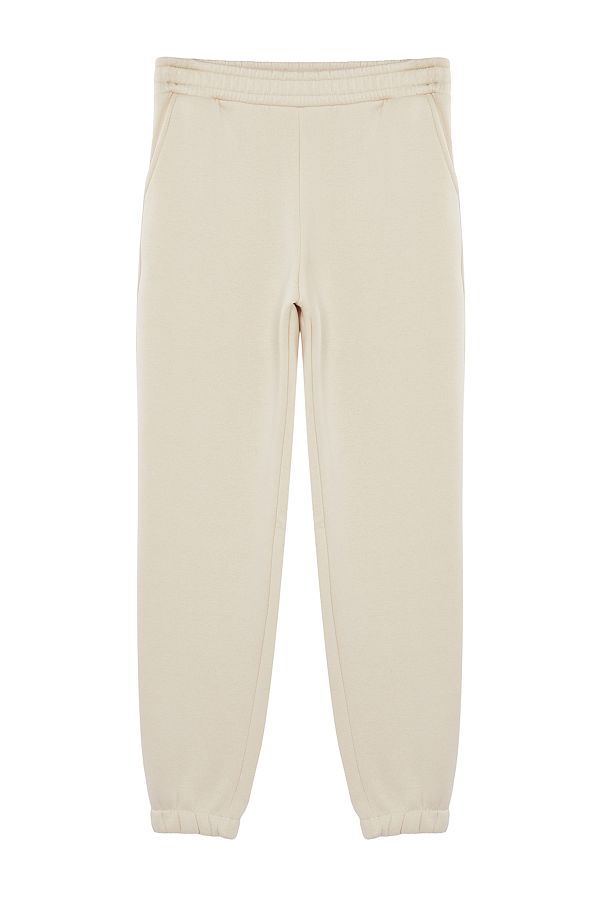 Trendyol Collection Fleece Thick Jogger Sweatpants Stone Loose TWOAW23EA00151 Trendyol